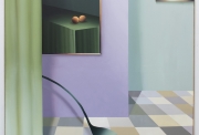 Judith Grassl, Bedroom corner, acrylic on canvas, 180 x 150 cm, 2024