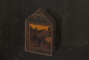 BU SHI - The land of evil - 2023 - Tempara on wooden panel - 30 X 37 cm