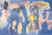 Jean-Marie HAESSLE,« Asclepius », 1994, Acrylique sur toile, 250 x 380 cm